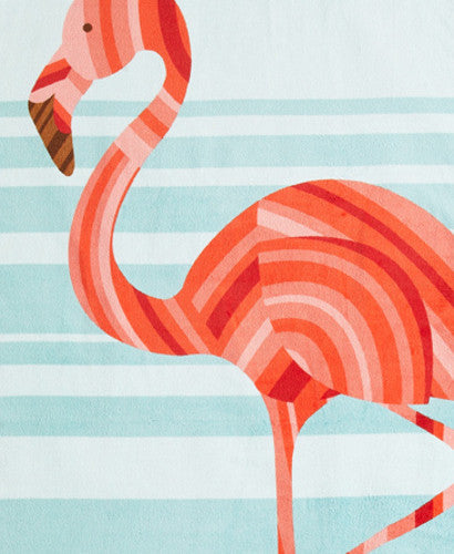 Slim flamingo beach towel from TIDE & POOL TIDE and POOL