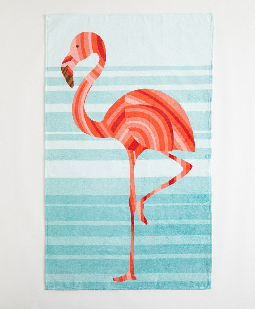 Slim flamingo beach towel from TIDE & POOL TIDE and POOL
